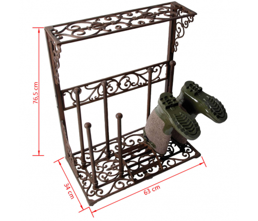 Esschert Design zābaku plaukts, L izmērs, čuguns, LH44