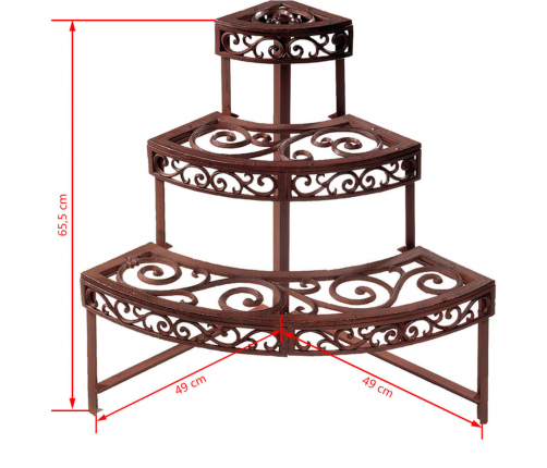 Esschert Design plaukts, ceturtdaļaplis, BPH32