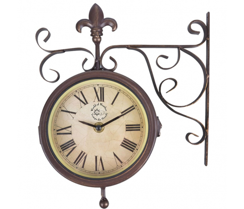 Esschert Sienas Pulkstenis ar Termometru un Stacijas Dizainu TF005