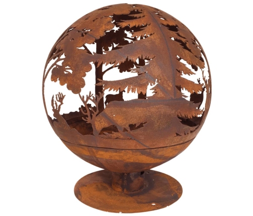 Esschert Design ugunskura vieta, 57,5x57,5x66, lāzergriezums, rūsgans