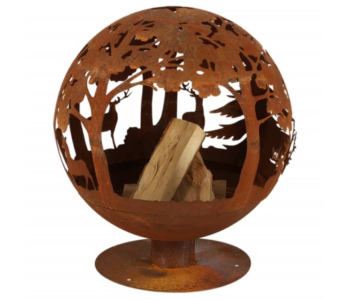 Esschert Design ugunskura vieta, 57,5x57,5x66, lāzergriezums, rūsgans