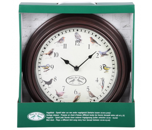 Esschert Design pulkstenis ar putnu skaņām