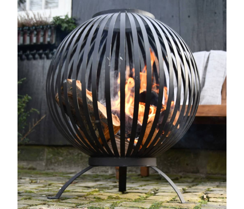 Esschert Design uguns bumba, melns oglekļa tērauds, FF400