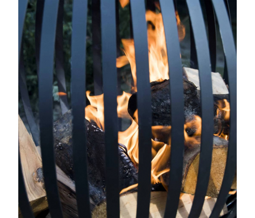 Esschert Design uguns bumba, melns oglekļa tērauds, FF400