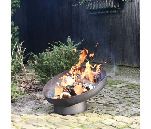 Esschert Design ugunskura trauks, slīps dizains, melns tērauds, FF402