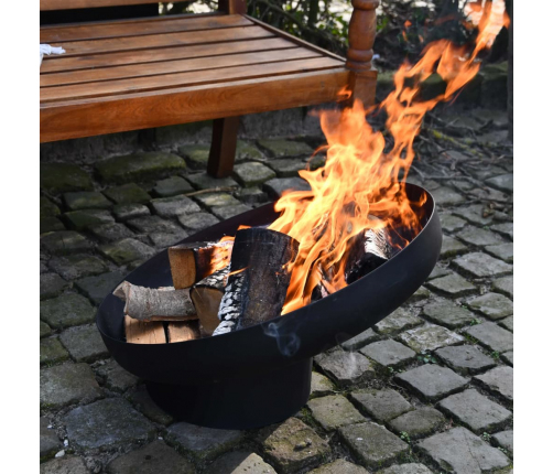 Esschert Design ugunskura trauks, slīps dizains, melns tērauds, FF402