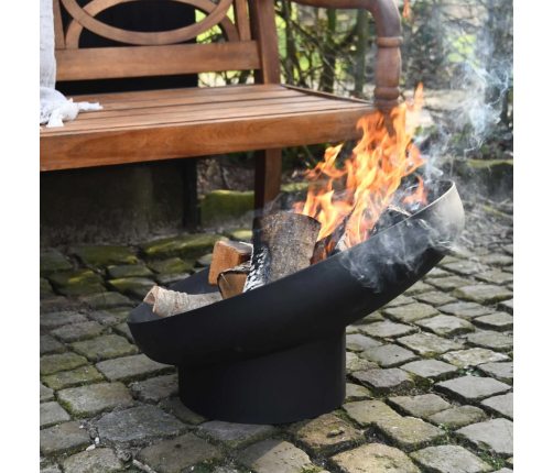 Esschert Design ugunskura trauks, slīps dizains, melns tērauds, FF402