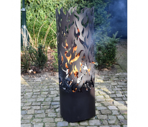 Esschert Design ugunskura grozs Flames, oglekļa tērauds, melns, FF408