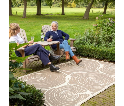 Esschert Design āra paklājs, 240x150 cm, stumbra gredzeni