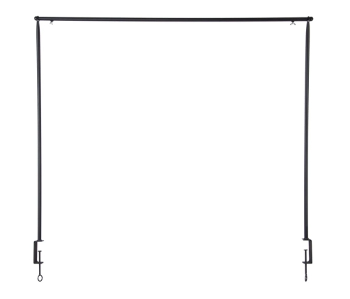 Esschert Design dekoratīvs galda stienis ar skavu, melns