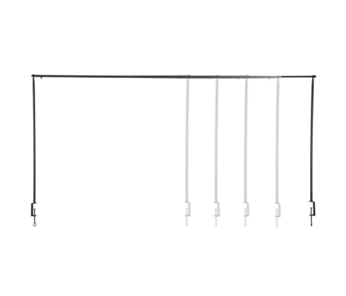 Esschert Design dekoratīvs galda stienis ar skavu, melns