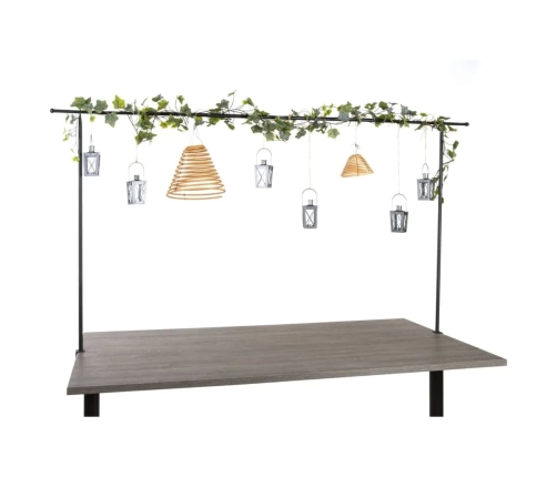 Esschert Design dekoratīvs galda stienis ar skavu, melns