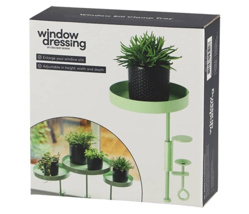 Esschert Design augu paplāte ar skavu, apaļa, zaļa, S