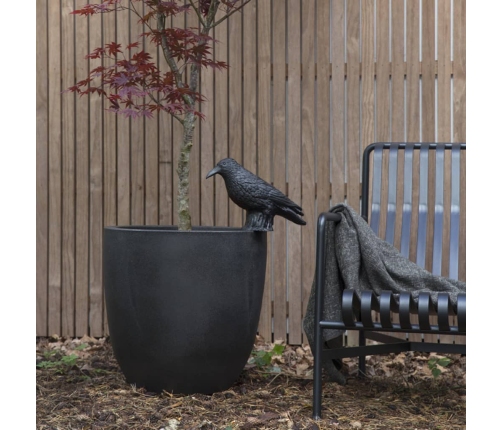 Capi olveida puķu kaste Urban Smooth, 35x34 cm, melna, KBL932