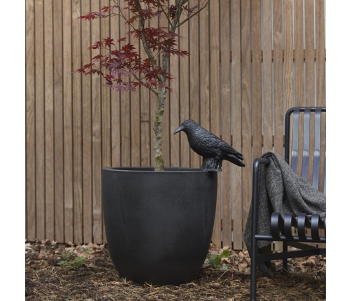 Capi olveida puķu kaste Urban Smooth, 35x34 cm, melna, KBL932