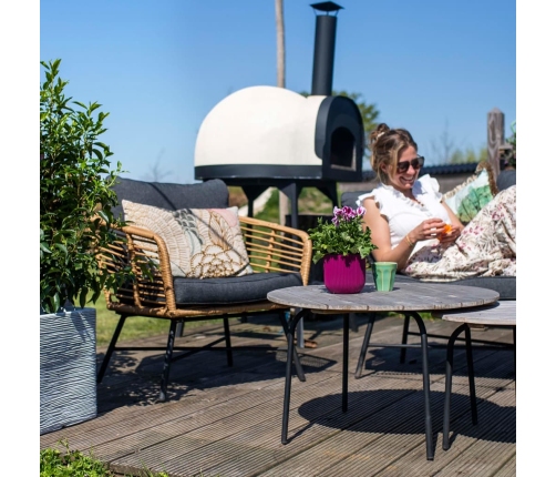 Capi puķu kaste Nature Rib, kvadrāta, 40x40 cm, ziloņkaula, KOFI903