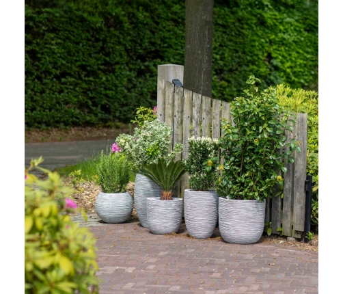 Capi vāze Nature Rib, apaļa forma, 40x32 cm, ziloņkaula, KOFI270