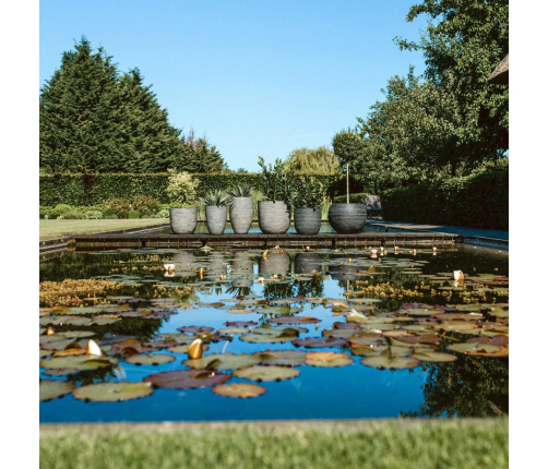 Capi vāze Nature Rib, cilindriska forma, 36x47 cm, pelēka, KOFZ782