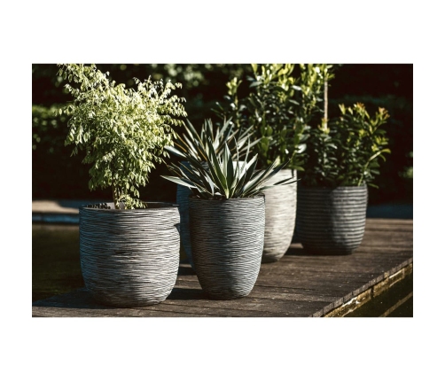 Capi vāze Nature Rib, cilindriska forma, 46x58 cm, pelēka, KOFZ783