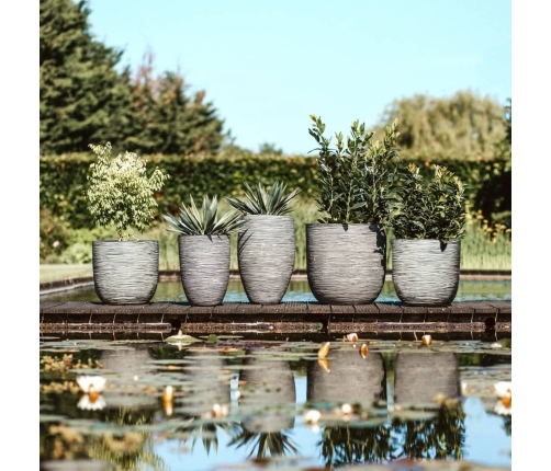 Capi vāze Nature Rib, cilindriska forma, 46x58 cm, pelēka, KOFZ783