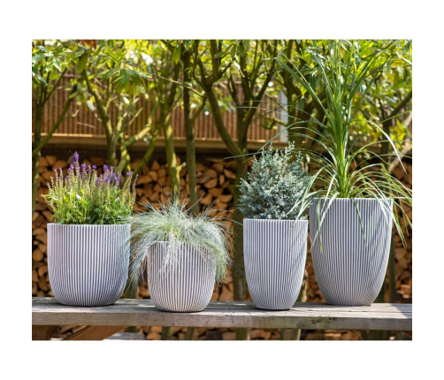 Capi puķu pods Groove, 35x34 cm, ziloņkaula