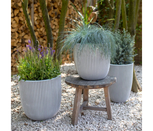 Capi puķu pods Groove, 35x34 cm, ziloņkaula