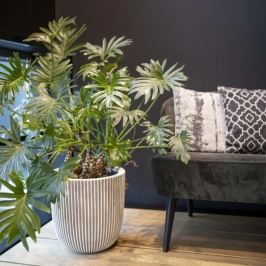 Capi Puķu Pods Groove, 43X41 Cm, Ziloņkaula Capi Puķu Pods Groove, 43X41 Cm, Ziloņkaula