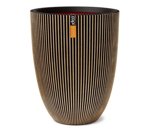 Capi vāze Groove, 34x46 cm, melna un zelta krāsa