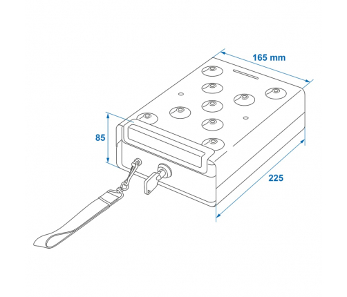 ProPlus tērauda seifs 225x165x85mm