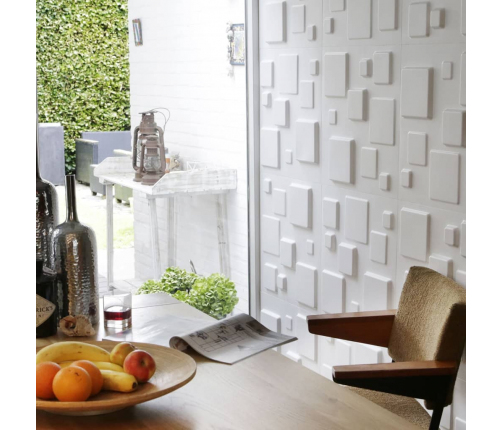 WallArt sienas paneļi Squares, 12 gab., 3D, GA-WA09