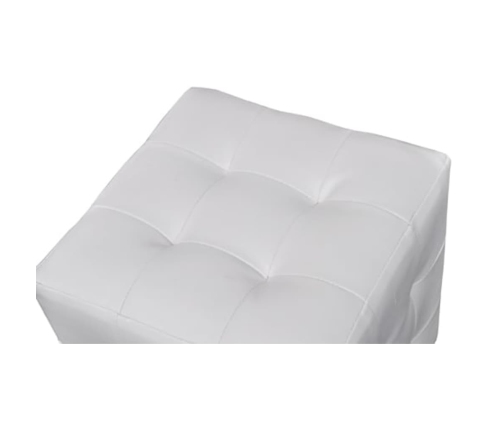 vidaXL kuba formas taburetes, baltas