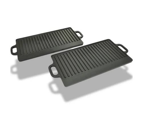 2 Čuguna Divpusējās Grilvirsmas