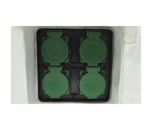 vidaXL dārza strāvas sadalītājs, 4 kontakti, ūdensdrošs, polirezīns