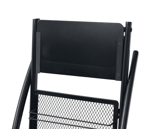 vidaXL žurnālu plaukts, 40x32x131 cm, melns, A4