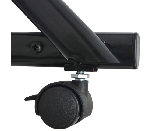 vidaXL žurnālu plaukts, 40x32x131 cm, melns, A4