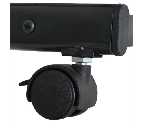 vidaXL žurnālu plaukts, 47,5x43x133 cm, melns, A4