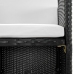 vidaXL 11-daļīgs dārza mēbeļu komplekts ar matračiem, PE pinums, melns