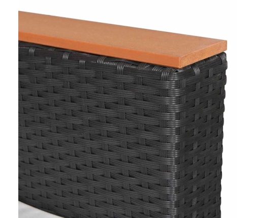 vidaXL 10-daļīgs dārza atpūtas mēbeļu komplekts ar matračiem, melns PE