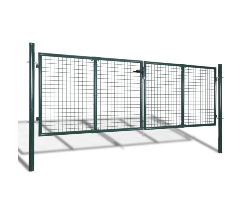 vidaXL žoga vārti, tērauds, 306x150 cm, zaļi