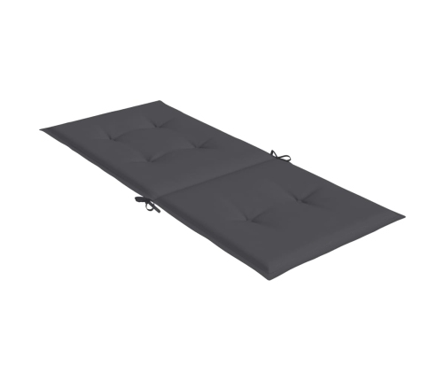 vidaXL dārza krēslu spilveni, 4 gab., pelēki, 120x50x3 cm, audums