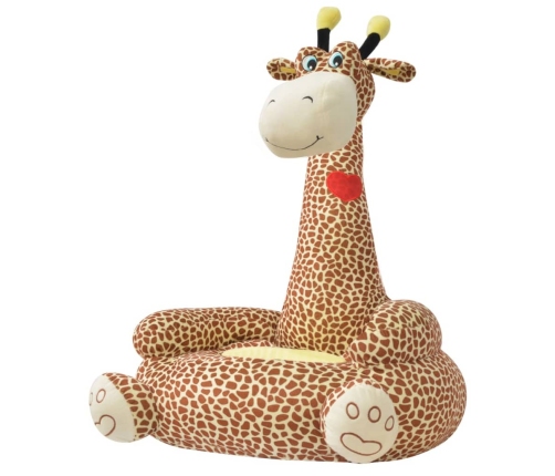 Bērnu Atpūtas Krēsls, Žirafe, Brūns Plīšs  Vidaxl