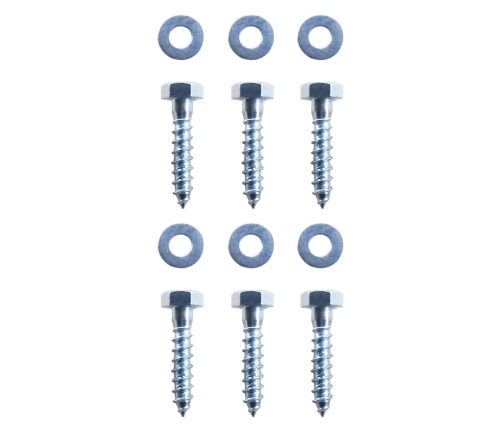 vidaXL zemes enkuri, 2 gab., L-forma, cinkots tērauds, 5x5x50 cm