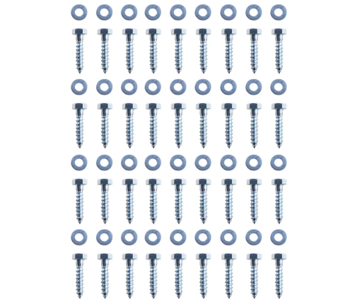 vidaXL zemes enkuri, 12 gab., L-forma, cinkots tērauds, 5x5x50 cm
