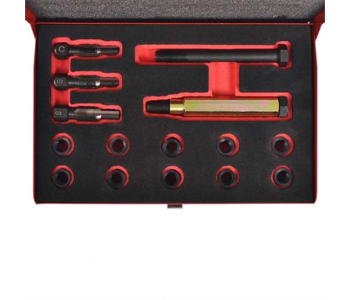 vidaXL 15-daļīgs kvēlsveču vītņu remonta komplekts, M10x1,0 mm