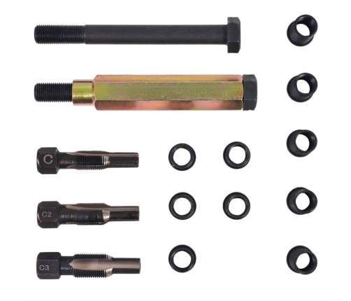 vidaXL 15-daļīgs kvēlsveču vītņu remonta komplekts, M10x1,0 mm
