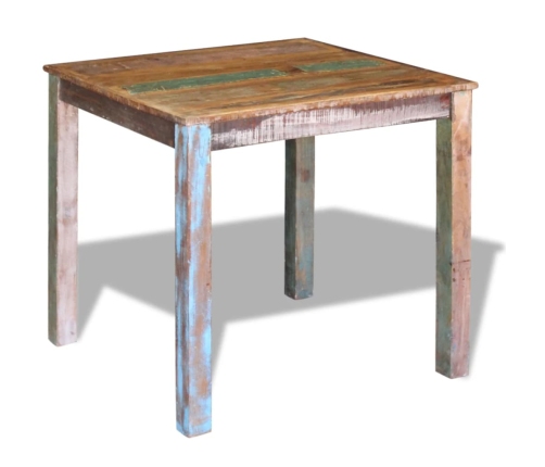 vidaXL virtuves galds, pārstrādāts masīvkoks, 80x82x76 cm