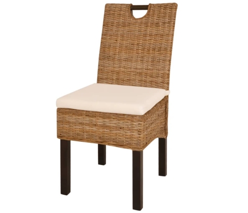 Virtuves Krēsli, 2 Gab., Kubu Rotangpalma, Mango Koks Vidaxl