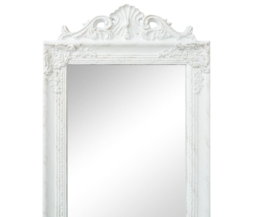 vidaXL brīvi stāvošs spogulis, baroka stils, 160x40 cm, balts