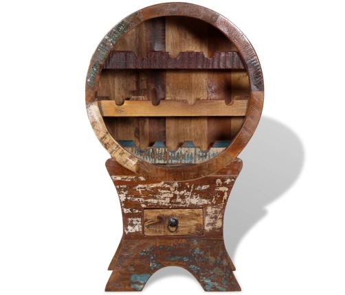 vidaXL vīna pudeļu statīvs 10 pudelēm, pārstrādāts koks