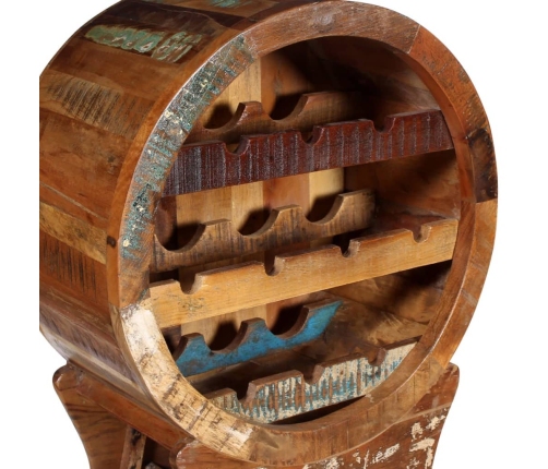 vidaXL vīna pudeļu statīvs 10 pudelēm, pārstrādāts koks